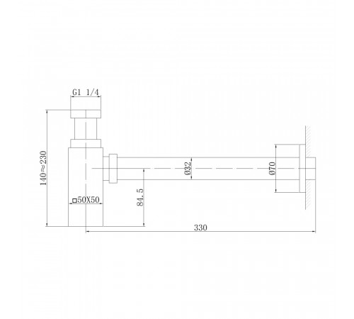 Сифон для раковины ABBER AF0031RG, розовое золото