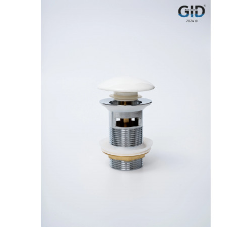 Клапан донный GID с переливом Wh100-1 71102K белый 7x7x10