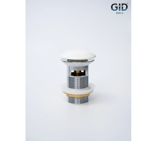 Клапан донный GID с переливом Wh100-1 71102K белый 7x7x10