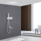 Система для душа ABBER Daheim AF8254W с изливом, термостат, белая матовая