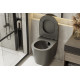 Подвесной унитаз ABBER Bequem AC1102TMG серый матовый, безободковый, смыв торнадо