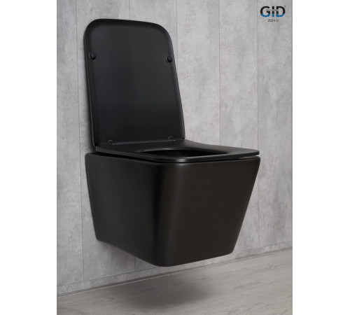 Подвесной унитаз GID Tr2144Bm 62225Y черный матовый 52x36x33.5