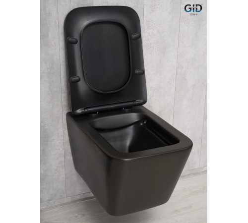 Подвесной унитаз GID Tr2144Bm 62225Y черный матовый 52x36x33.5
