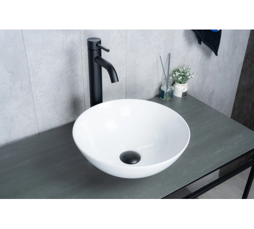 Раковина накладная Gid 9081W 51243 белая 36x36x14