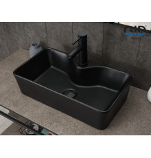 Раковина накладная Gid Bm9092 53353 черная матовая 55x31x14