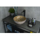 Раковина накладная Gid Mnc489 54437 под камень глянцевая 32x32x14