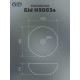 Раковина накладная Gid N9003a 51103 белая 43x43x17.5