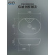Раковина накладная Gid N9163 51127 белая 59x41x16