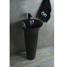 Раковина напольная Gid Nb132bg 81114 под черная  графит 41x41x84