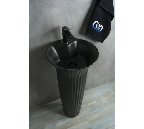 Раковина напольная Gid Nb132bg 81114 под черная  графит 41x41x84