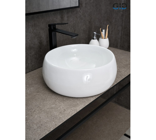 Раковина накладная Gid N9140 51213 белая 40x40x15.5