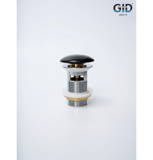 Клапан донный GID  с переливом Bl100-1 72202K черный глянцевый 7x7x10