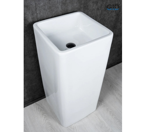 Раковина напольная Gid Nb149 81119 белая 41x41x85