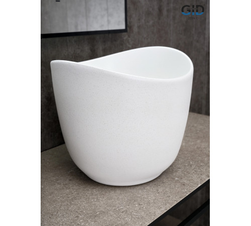 Раковина накладная Gid N9303wg 51221 белый матовый / белый графит 36x36x32