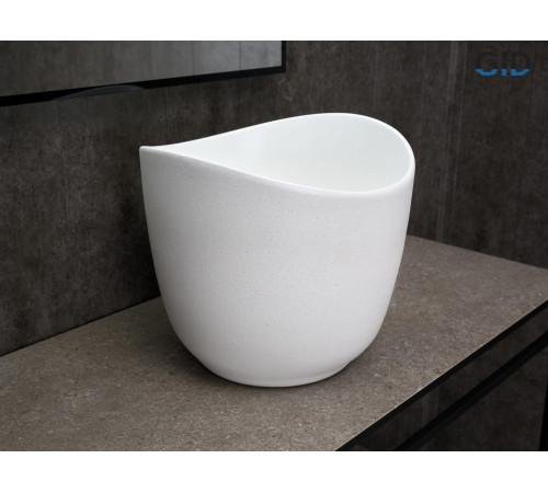 Раковина накладная Gid N9303wg 51221 белый матовый / белый графит 36x36x32