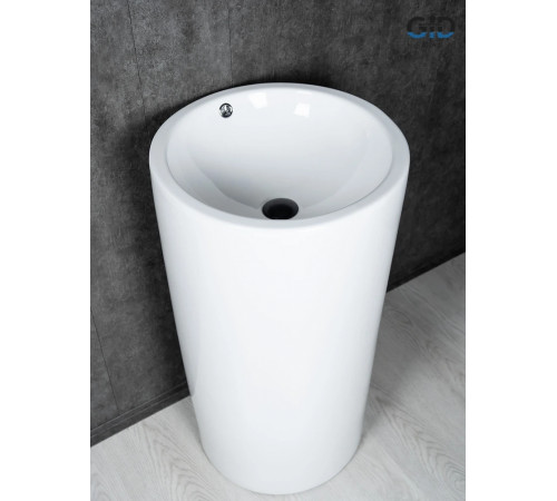 Раковина напольная Gid Nb163 81107 белая 46x46x85