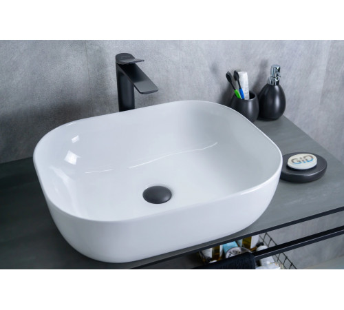 Раковина накладная Gid D1302 51198 белая 50x40x14