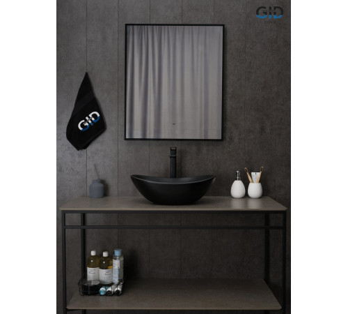 Раковина накладная Gid Bm9133 53352 черная матовая 48x30.5x14.5