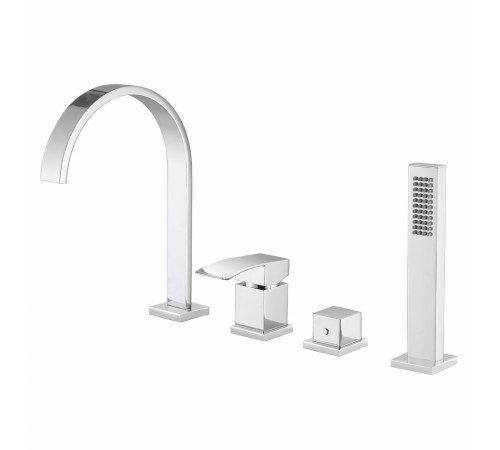 Смеситель ABBER Wasserfall AF8613 на борт ванны, хром