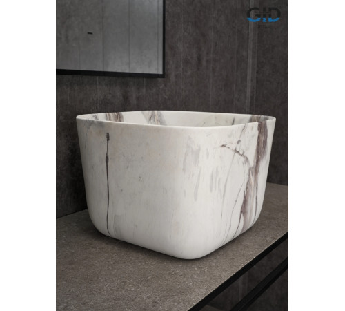 Раковина накладная Gid Mnc9301 54480 под камень матовый 36x36x25.5