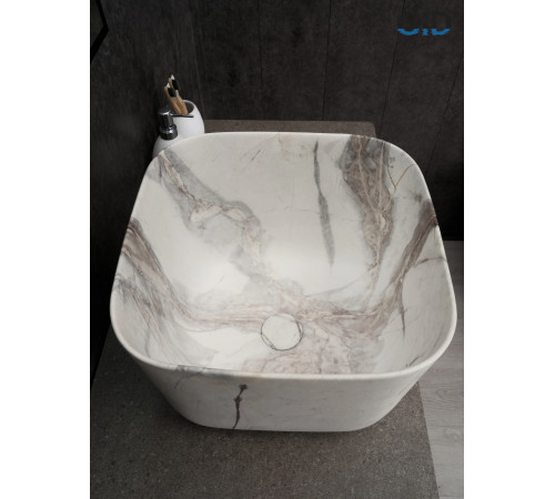 Раковина накладная Gid Mnc9301 54480 под камень матовый 36x36x25.5