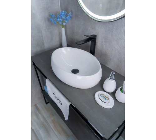 Раковина накладная Gid N9030b 51115 белая 48x34x15