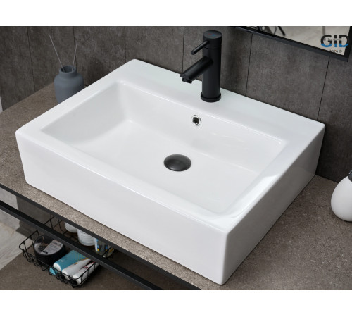 Раковина накладная Gid N9157 51216 белая 57x45.5x15.5