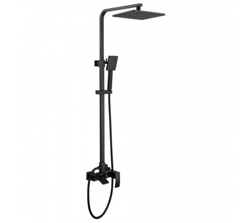 Стойка для душа ABBER Wasserfall AF8616BL с изливом, черный матовый