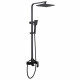 Стойка для душа ABBER Wasserfall AF8616BL с изливом, черный матовый