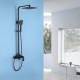 Стойка для душа ABBER Wasserfall AF8616BL с изливом, черный матовый