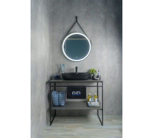 Раковина накладная Gid Bm1346 53345 черная матовая 61x41x14