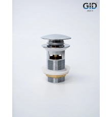 Клапан донный GID  с переливом Ch100-1 73303K хром 7x7x10
