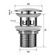 Клапан донный GID  с переливом Ch100-1 73303K хром 7x7x10