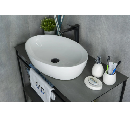 Раковина накладная Gid N9433 51148 белая 61x41x14.5