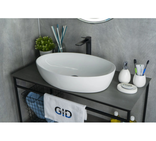 Раковина накладная Gid N9433 51148 белая 61x41x14.5