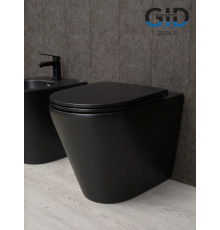 Приставной унитаз Gid TRS-263BM 62212Y черный матовый 56x36x41