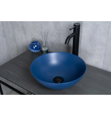 Раковина накладная Gid 9081bum 53401 синяя матовая 36x36x14