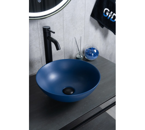 Раковина накладная Gid 9081bum 53401 синяя матовая 36x36x14