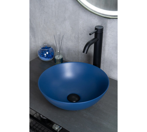 Раковина накладная Gid 9081bum 53401 синяя матовая 36x36x14