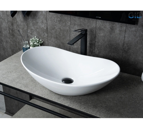 Раковина накладная Gid N9811 51175 белая 61x37x15