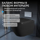 Подвесной унитаз ABBER Bequem AC1103MB черный матовый, безободковый