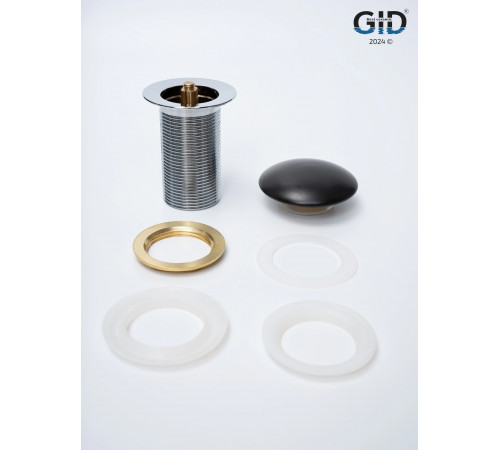 Клапан донный GID без перелива Blm100 74402K черный матовый 7x7x10
