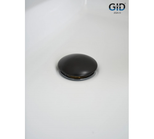 Клапан донный GID  с переливом Blm100-1 74407K черный матовый 7x7x10