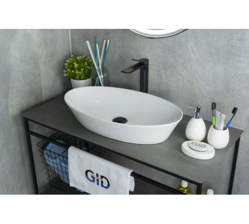Раковина накладная Gid N9397 51141 белая 61x37x12