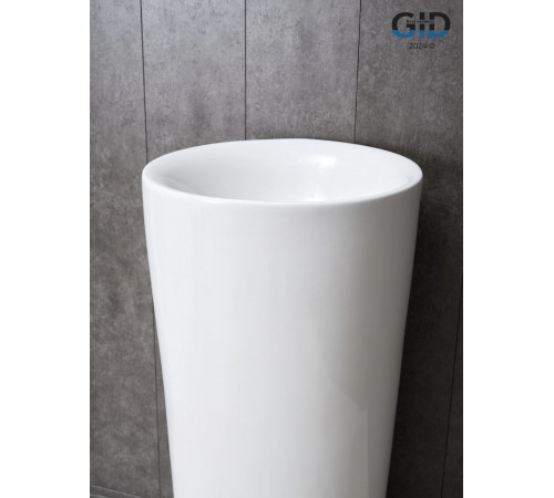 Раковина напольная Gid Nb130w 81118 белая 41x41x85