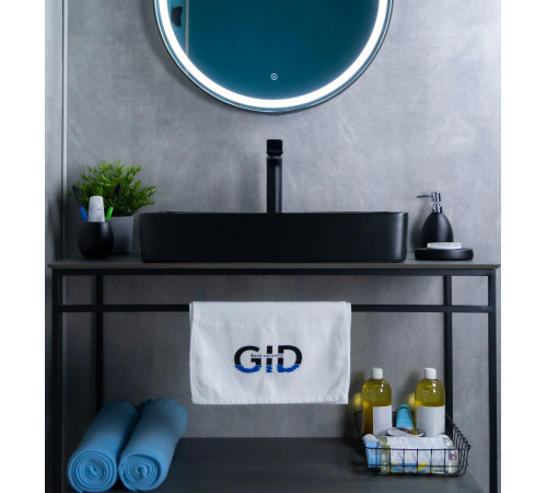 Раковина накладная Gid Bm9396 53344 черная матовая 60x34x11