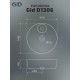 Раковина накладная Gid D1306 51181 белая 44x44x14