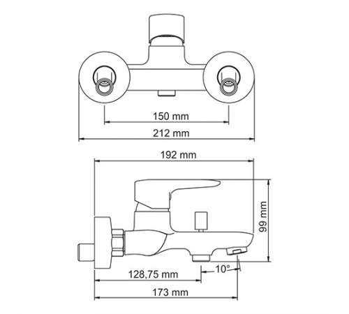 Смеситель для ванны WasserKRAFT Vils 5601