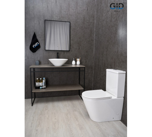Раковина накладная Gid N9102 51210 белая 42x42x15