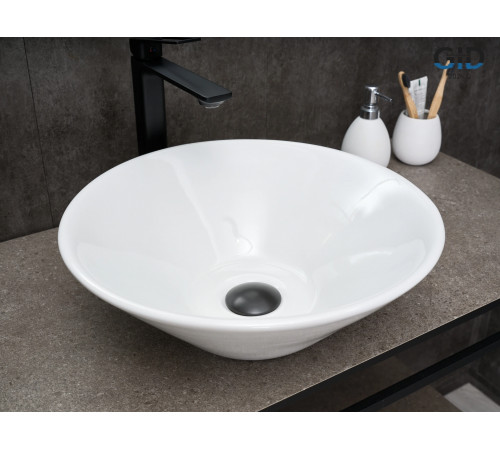 Раковина накладная Gid N9102 51210 белая 42x42x15